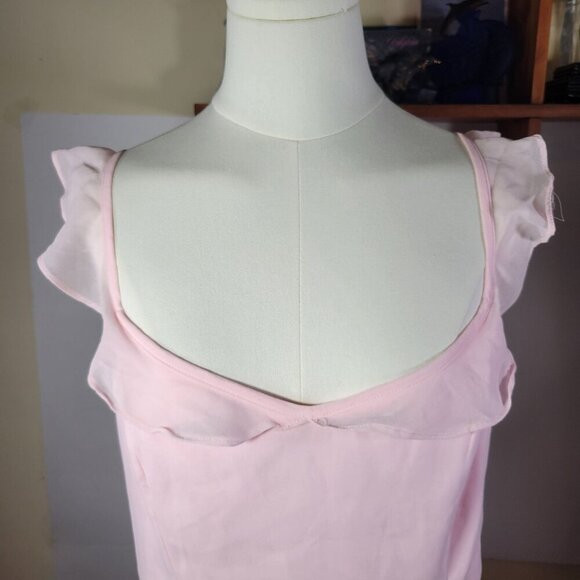 Lulus Dreamy Admiration Light Pink Ruffled Maxi Dress Size L - Picture 2 of 8